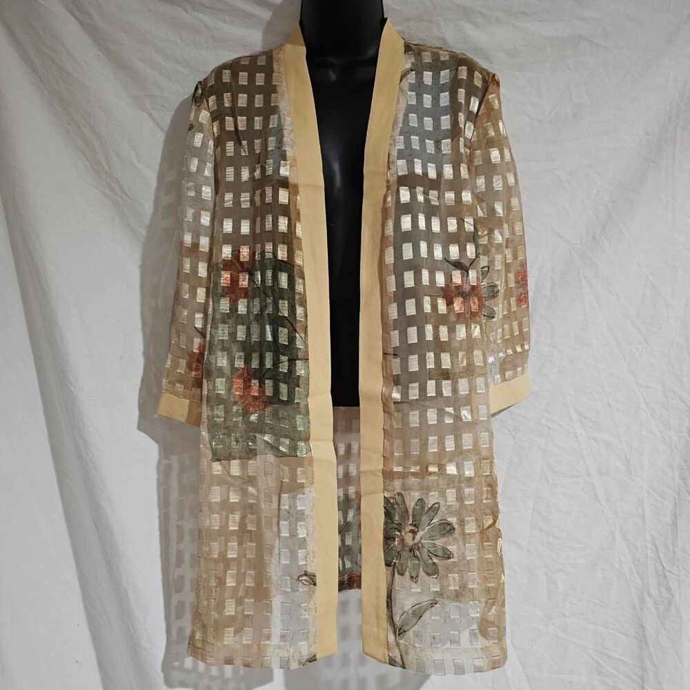 Vintage whimsigoth boho cottage core half sleeve sheer cardigan